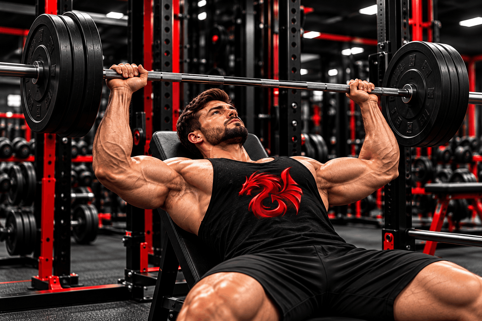 Bankdrücken mit Langhantel beim Brusttraining – Drachensang Academy Österreich