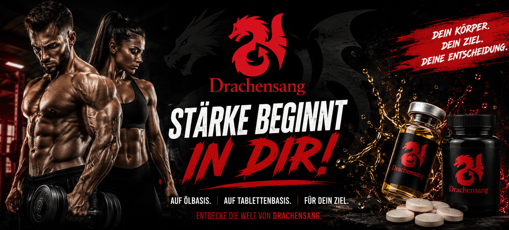 Drachensang Academy Österreich – Hochreine Öl-Form Supplements, Tabletten & Kapseln, zertifizierte Chargen und laborgeprüfter Premium Kraftsport-Bedarf