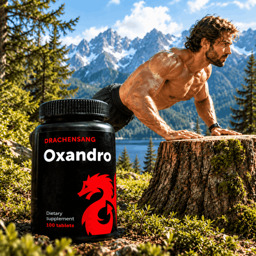 Oxandro 100 Tabletten von Drachensang mit rotem Drachen Logo – Geprüfte Qualität für maximalen Krafterhalt und die finale Wettkampfvorbereitung in Österreich